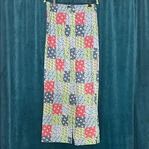 EUC Vineyard Vines Kids Christmas Pajama Bottoms - Red, Blue, Green Patchwork